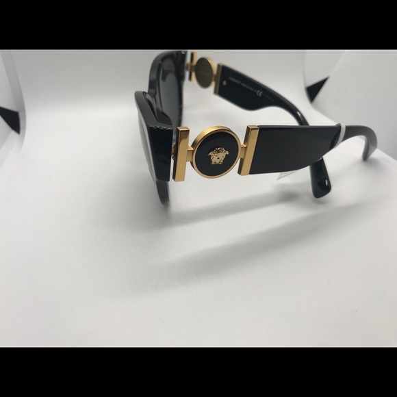 VERCACE SQUARED MEDUSA MEDALLION SUNGLASSES - Picture 8 of 12